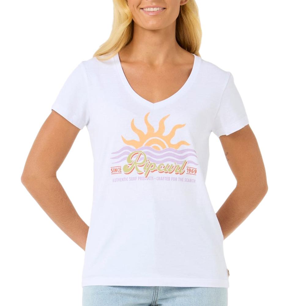 Rip Curl Cala Camiseta blanca de mujer barato