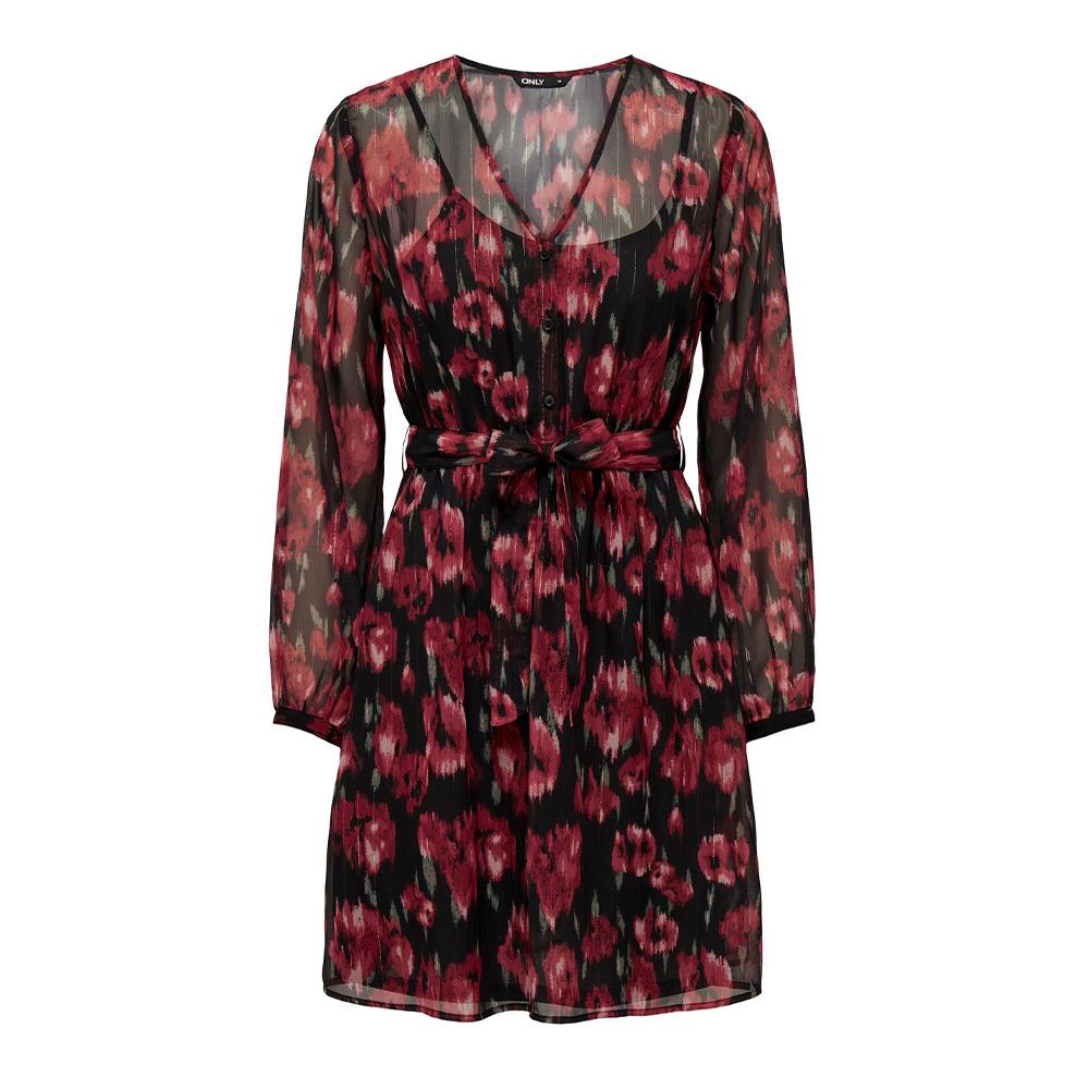 Robe Rouge/Noire Femme Only Marise pas cher