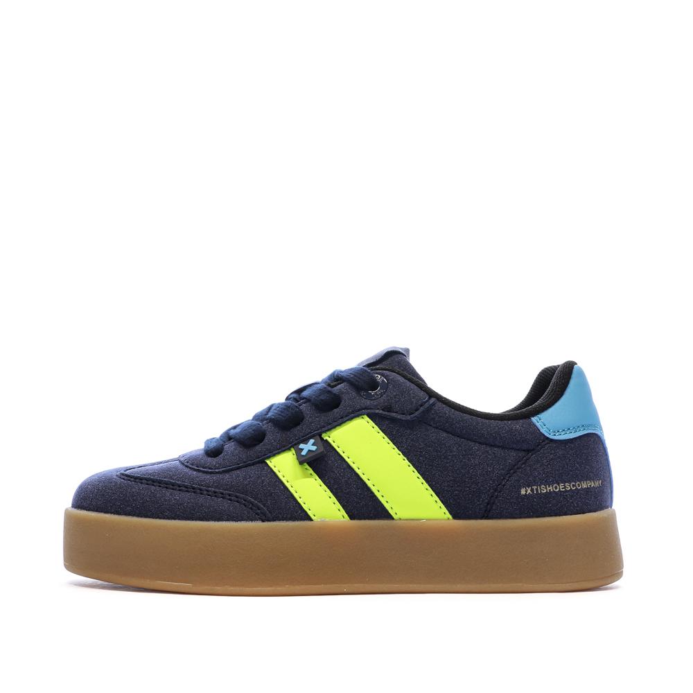 Zapatillas deportivas azul marino/amarillo para niña XTI 151360 barato