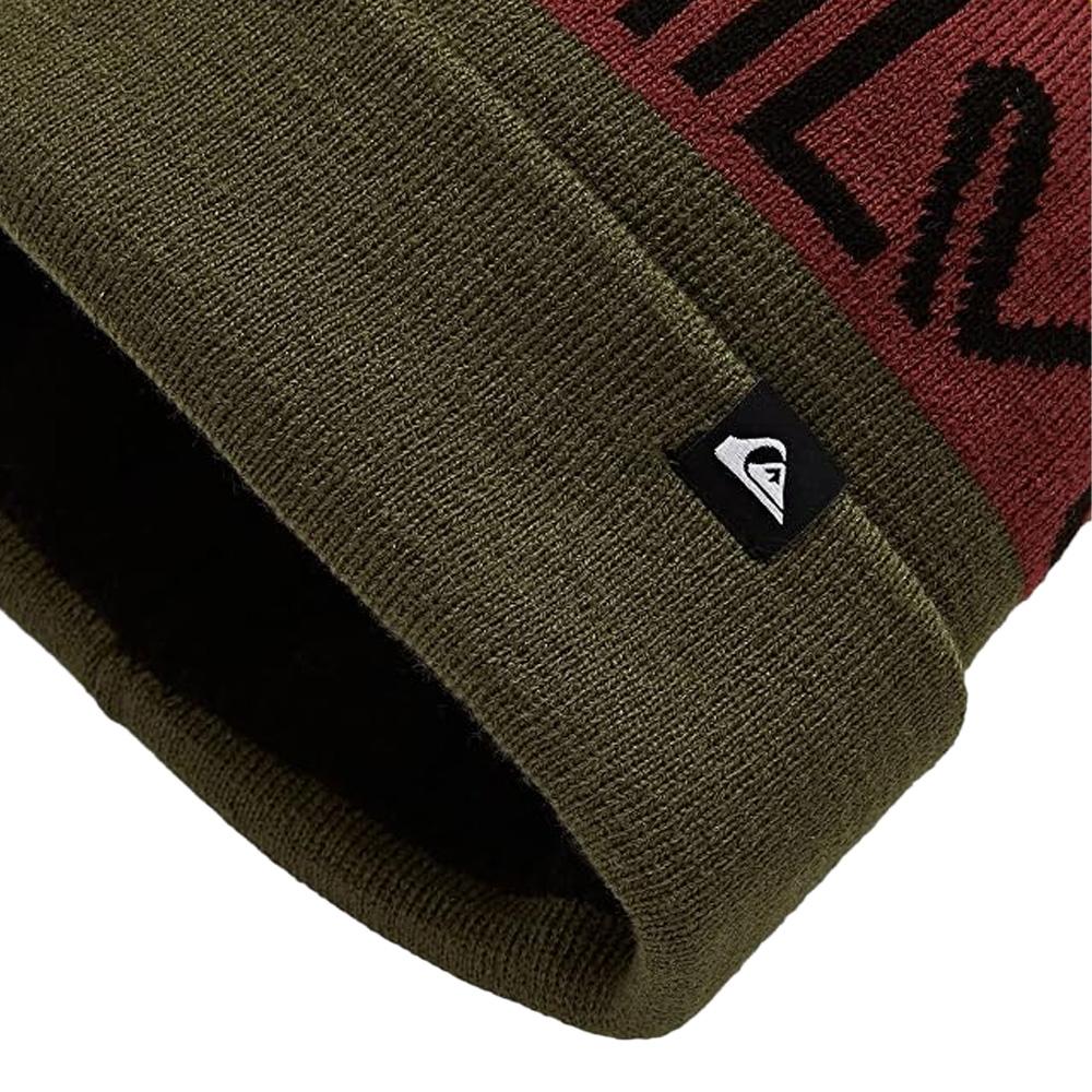 Quiksilver Summit Men’s Khaki/Burgundy Beanie Photo of the Espace des Marques %store% store - view of %key%