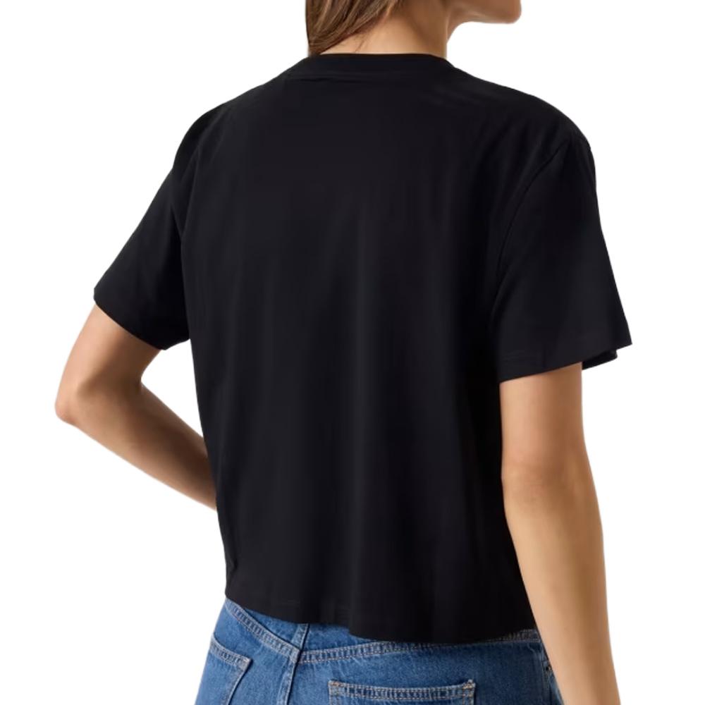 Camiseta negra de mujer Guess Boxy ver 2