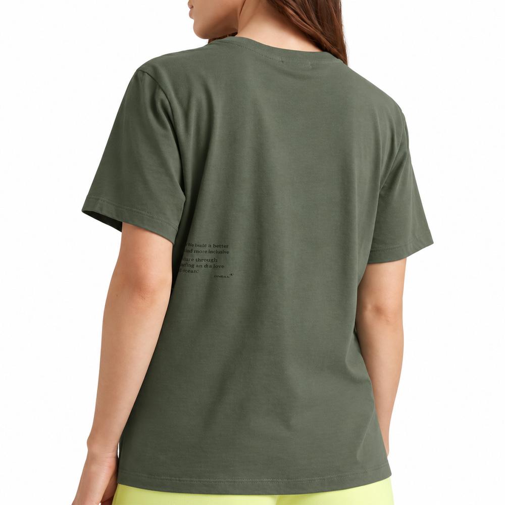 T-Shirt Kaki Femme O'Neill Future Surf vue 2