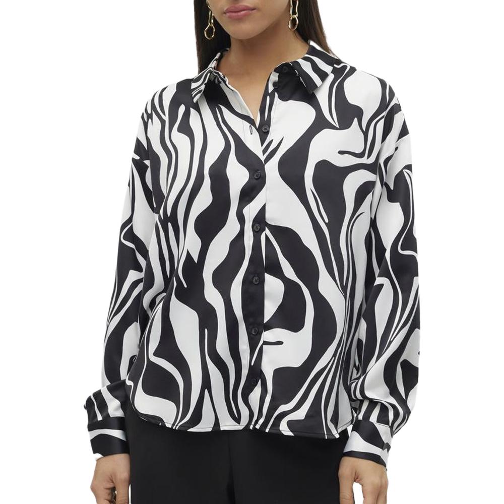 Vero Moda Women's Black/White Merle Shirt affordable