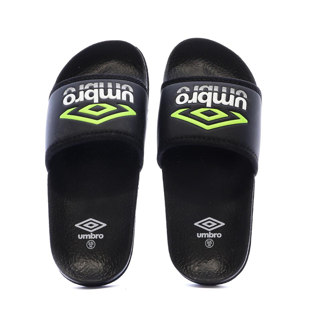 Claquettes Noires/Vertes/Blanches Garçon Umbro Tilio vue 3