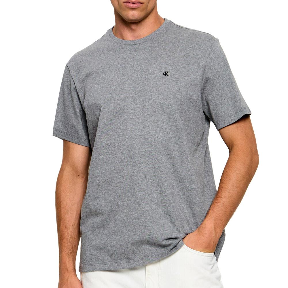 T-Shirt Gris Homme Calvin Klein Jeans Classic Monogram pas cher