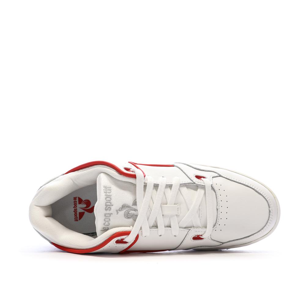 Baskets Blanches/Rouges Homme Le Coq Sportif Nineties vue 4