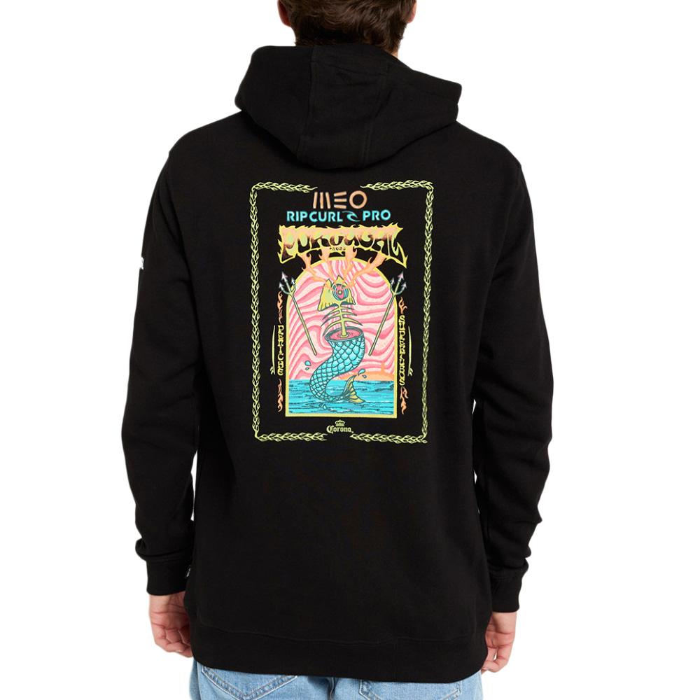 Sudadera con capucha negra Rip Curl Meo Rip Curl Pro para hombre ver 2