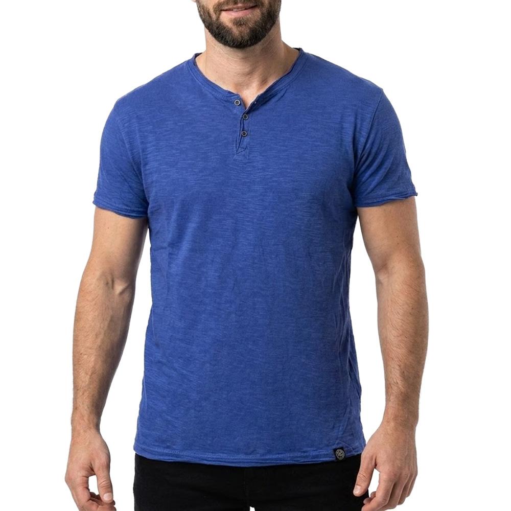 T-shirt Bleu Royale Homme Paname Brothers TAZIO pas cher