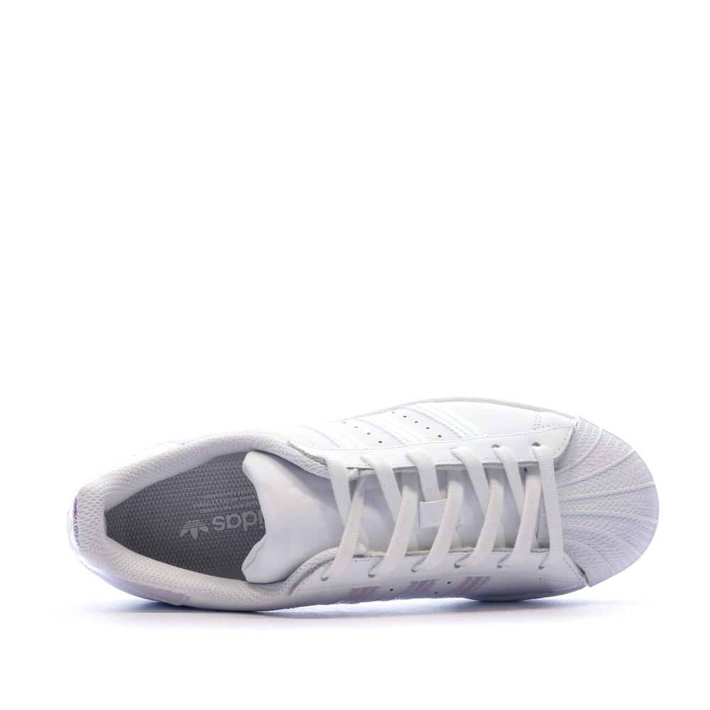 Superstar J Baskets blanches junior Adidas vue 4