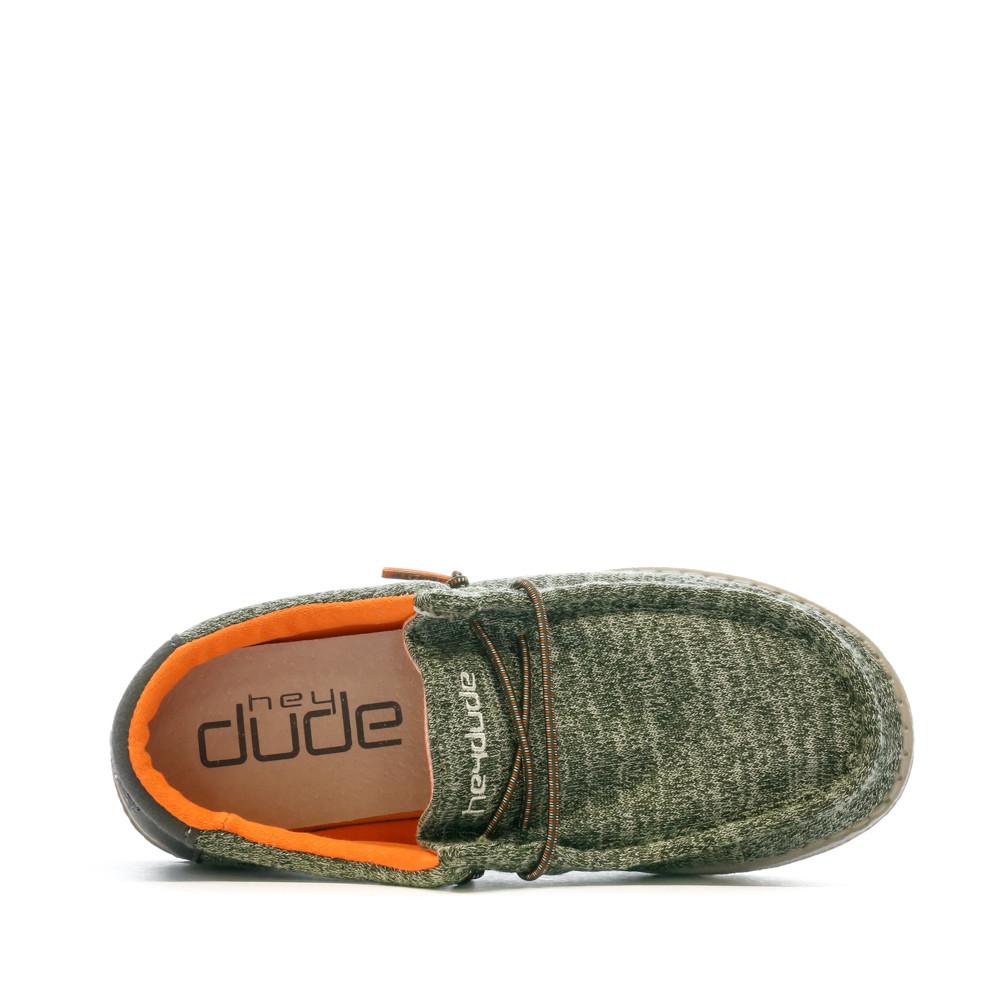 Chaussures Kaki Garçon Hey Dude Wally Youth 13013 vue 4