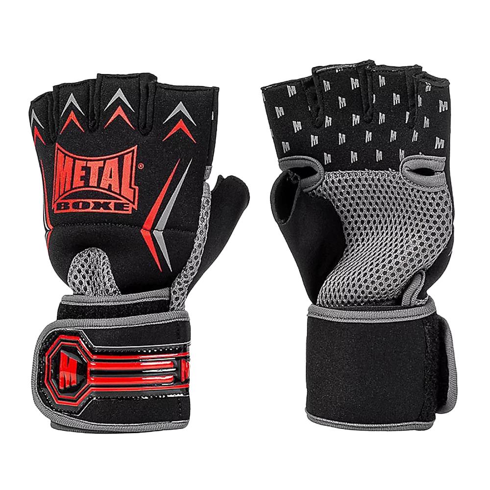 Sous Gants en Gel Noir/Rouge/Gris Mixte Metal Boxe Extreme pas cher