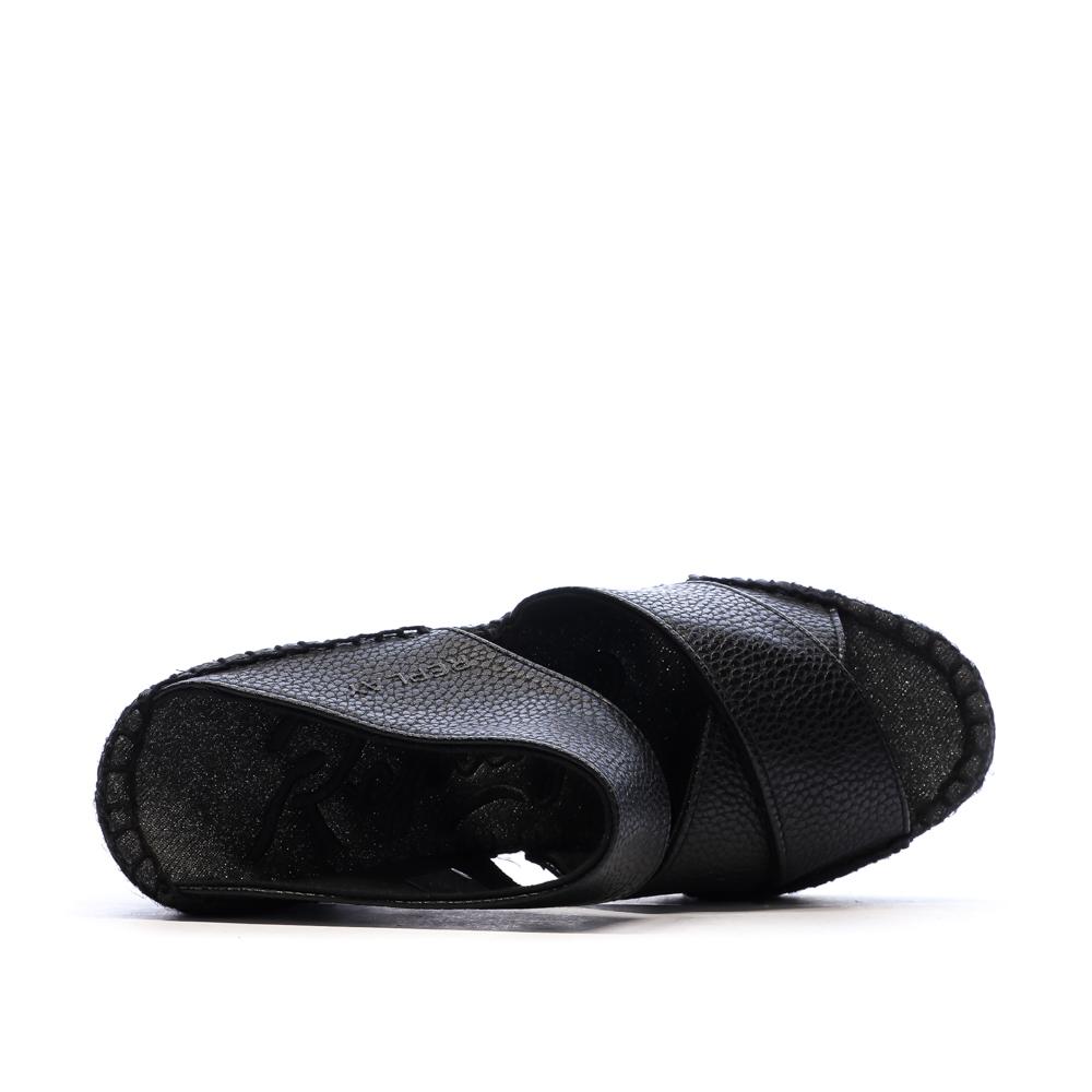 Zapatillas sin talón negras para mujer Replay Jess Mule ver 4