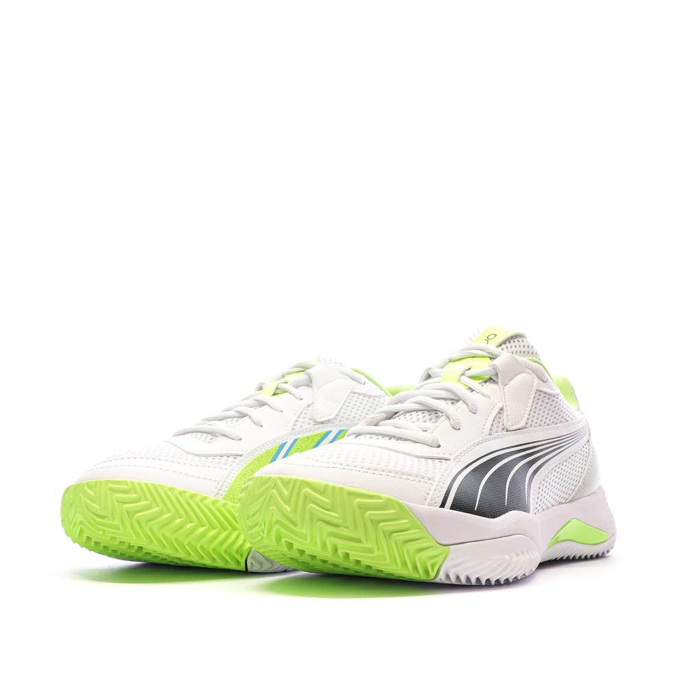 Puma Men's Padel Shoes White/Yellow Nova Court Photo of the Espace des Marques %store% store - view of %key%