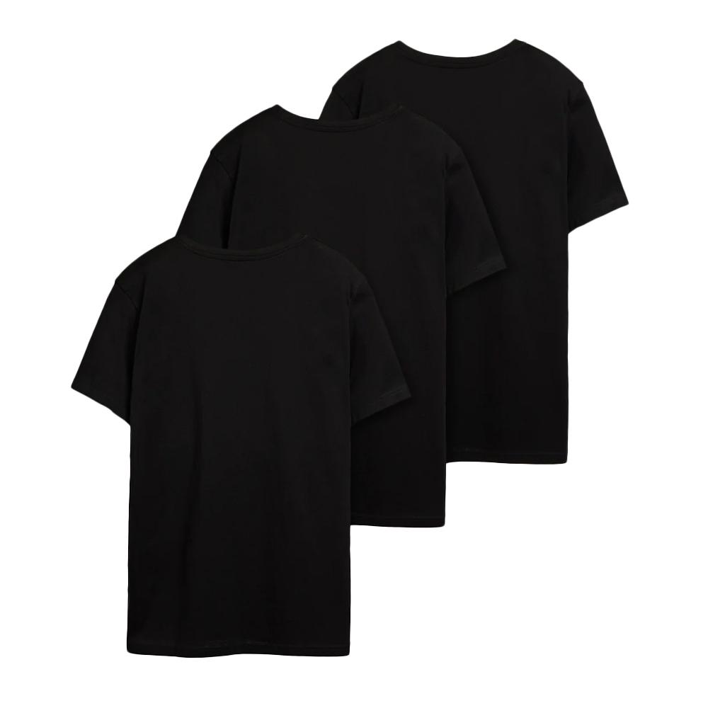 3er-Pack Schwarze Herren-T-Shirts Teddy Smith Kaskade Ansicht 2