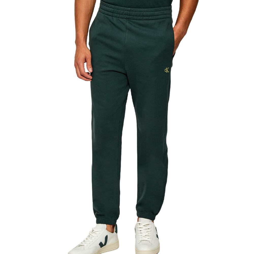 Calvin Klein Jeans Men’s Teal Jogging Trousers 350 Terry Monogram affordable