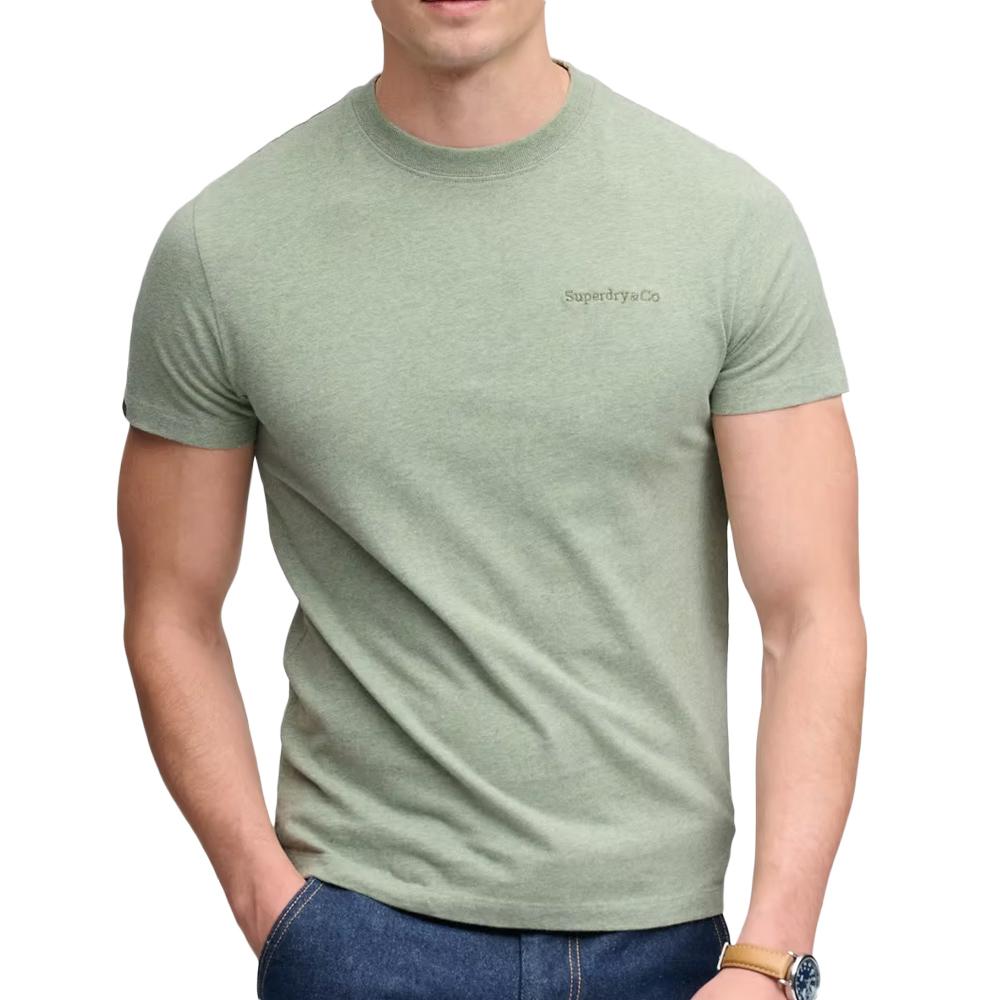 T-Shirt Vert Clair Homme Superdry Essential pas cher
