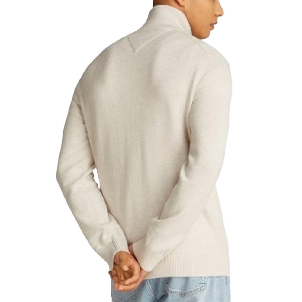 Tommy Hilfiger Slim Linear Men's Beige Cardigan Photo of the Espace des Marques %store% store - view of %key%