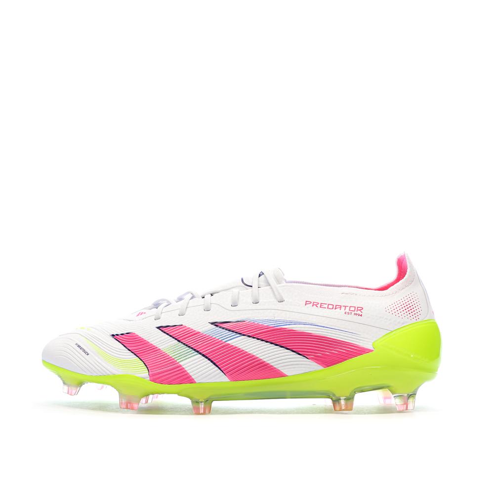 Chaussures de Foot Blanc/Rose Homme Adidas Predator Elite FG pas cher