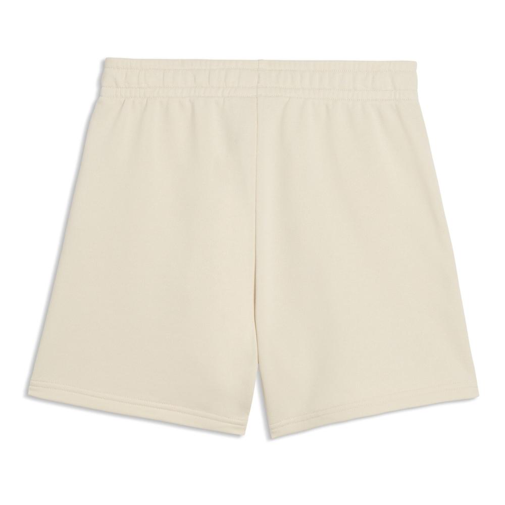Short Beige Fille Puma Ess High Waist vue 2