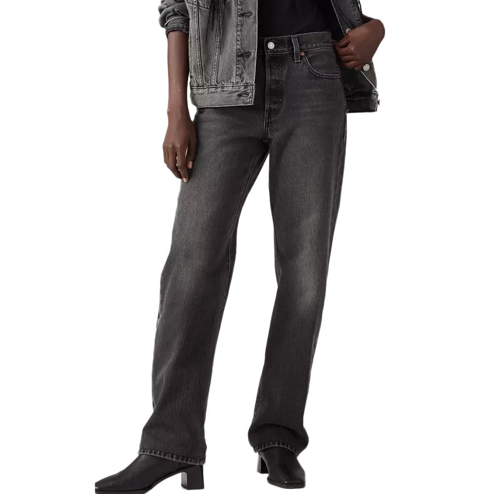 Jean 501 90s Gris Foncé Femme Levi's A1959 pas cher