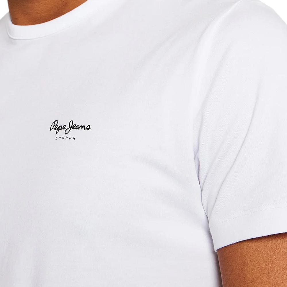 Camiseta Pepe Jeans Original Basic Hombre Blanca ver 3