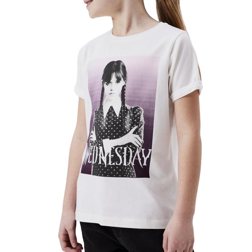 Girls' white t-shirt Name it Jax Wednesday affordable