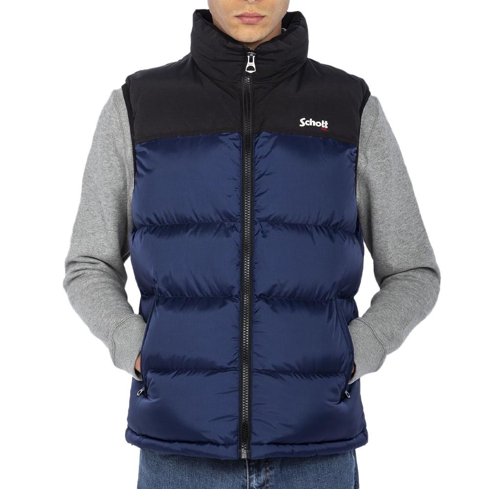 Schott Men's Blue Sleeveless Down Jacket UTAHV affordable