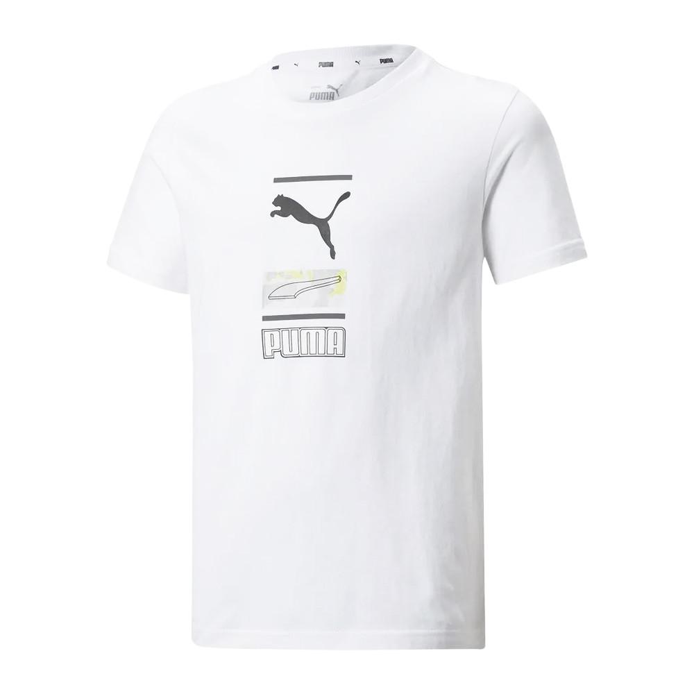T-shirt Blanc Garçon Puma Alpha pas cher