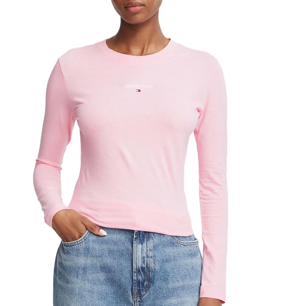 Tommy Hilfiger Classic Langarm-T-Shirt für Damen in Rosa günstig