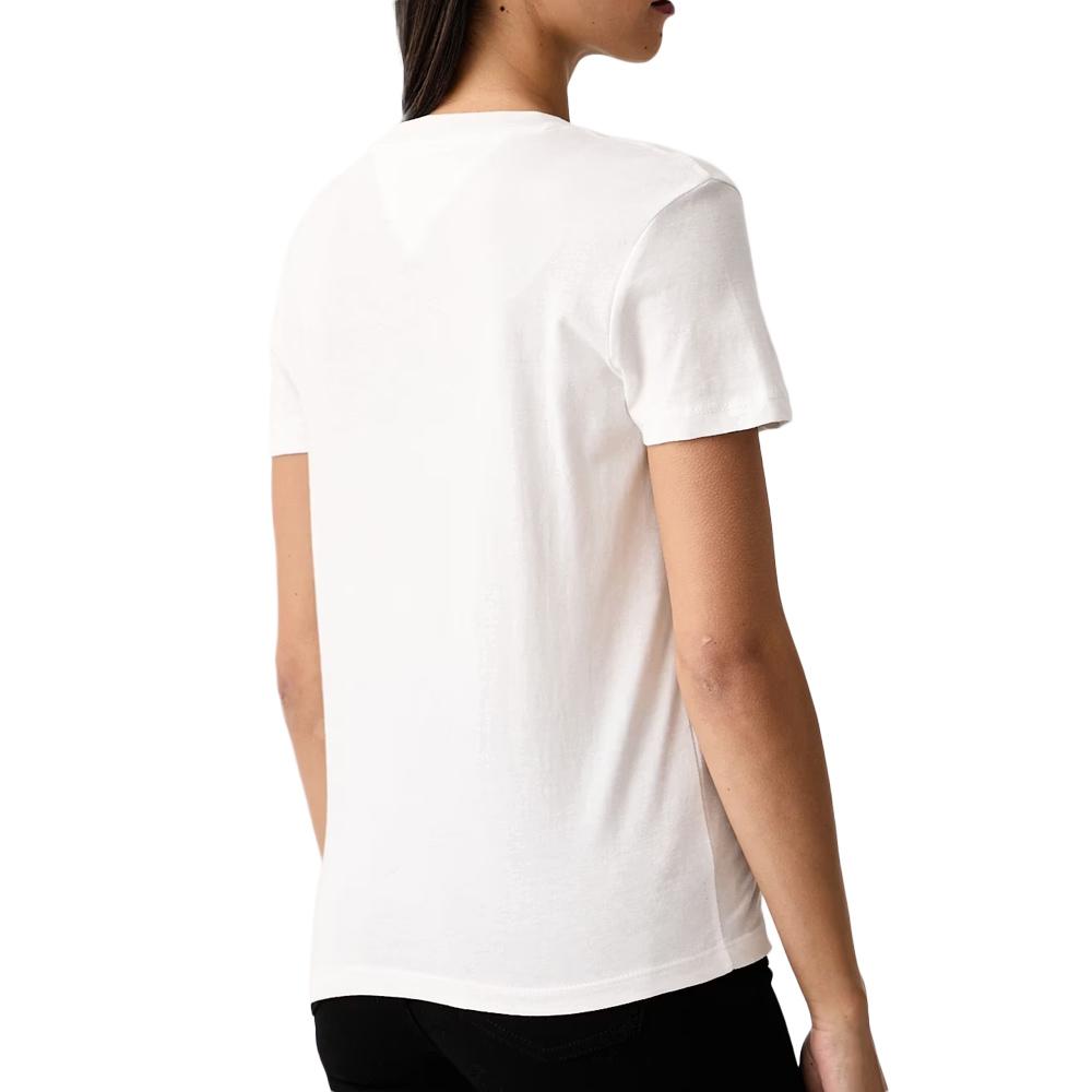 T-Shirt Blanc Femme Tommy Hilfiger Classic vue 2