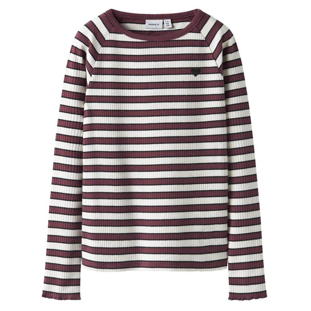 T-Shirt Bordeaux/Weiß für Mädchen „Name i Tala“ Ansicht 2