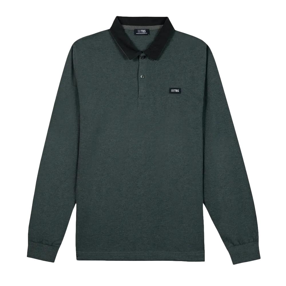 Polo de manga larga verde para hombre TBS PEKANPOL barato