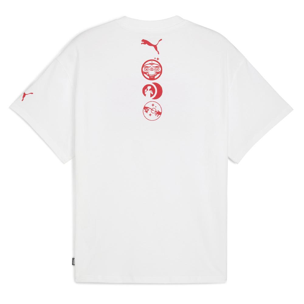 Weißes Herren-T-Shirt Puma Hoops X E.t. Ansicht 2