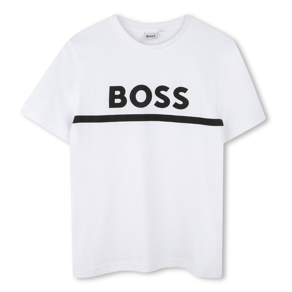 Hugo Boss Boys’ White T-Shirt J52701 affordable