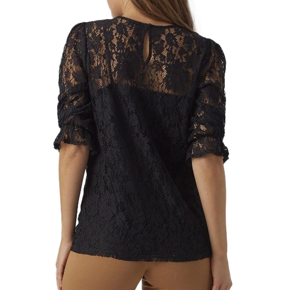 Camiseta negra de mujer Vero Moda Maternity Lace Top ver 2