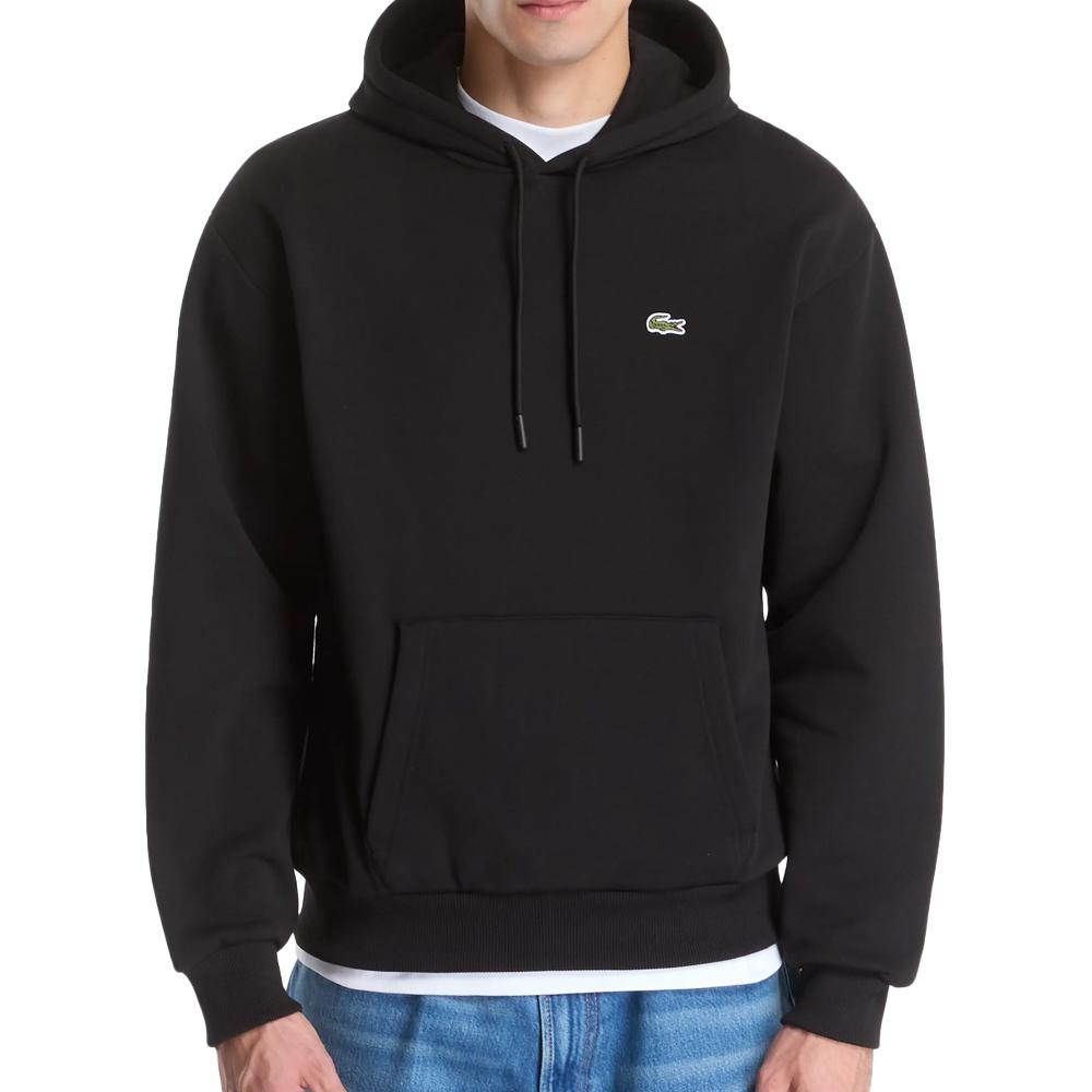 Sweat à Capuche Noir Homme Lacoste SH8863 pas cher