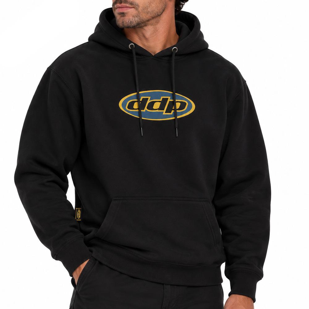Sweat à Capuche Noir Homme DDP 1DD pas cher