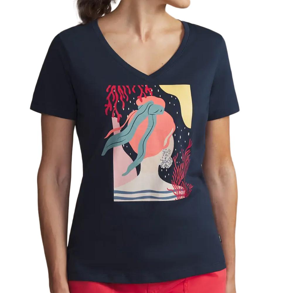 Camiseta azul marino para mujer TBS ZILDOTEE barato