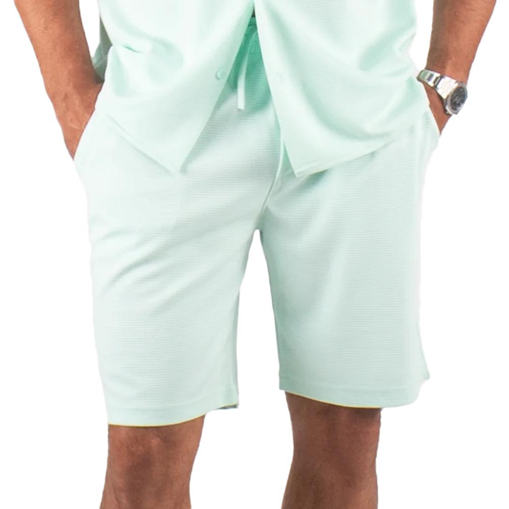 Short Vert d'Eau Homme Paname Brothers Poly pas cher