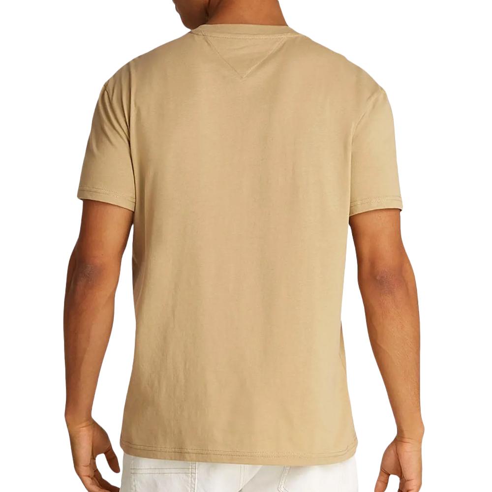 Men’s Sand-Coloured Tommy Hilfiger Reg Linearss T-shirt Photo of the Espace des Marques %store% store - view of %key%