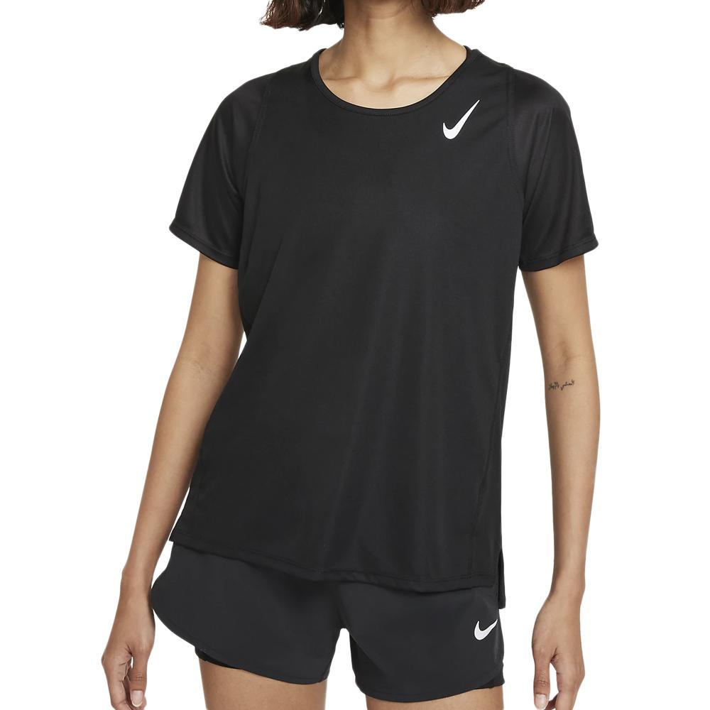 T-shirt Noir Femme Nike Race Top pas cher