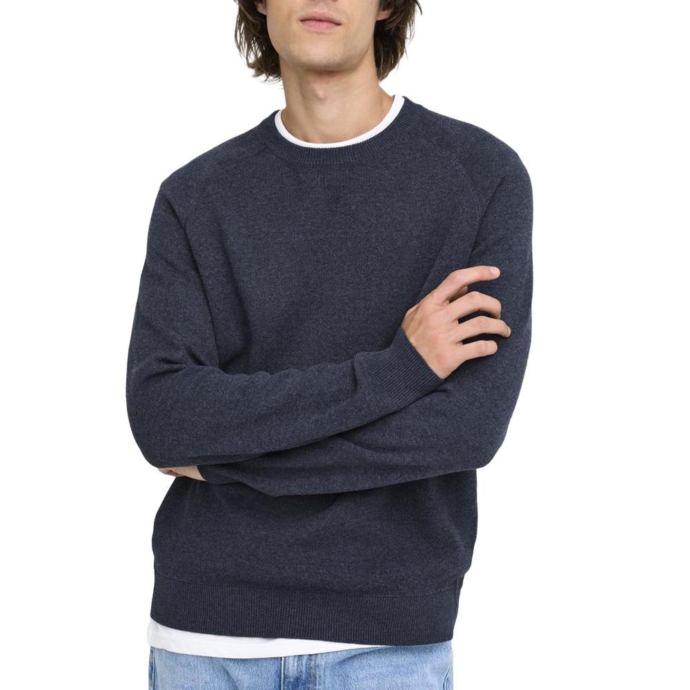 Blauer Melierten Pullover für Herren von Only & Sons 22040272 günstig