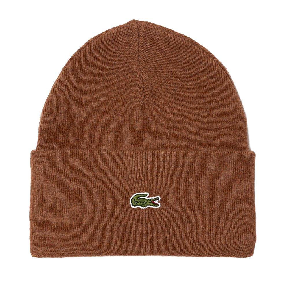 Bonnet Marron Mixte Lacoste RB9825 pas cher