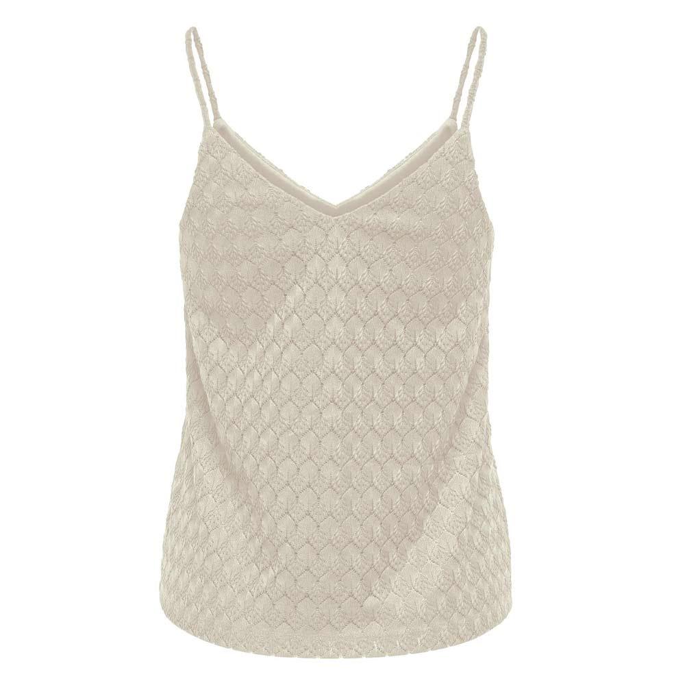 Camiseta sin mangas beige para mujer JDY Aavery ver 2