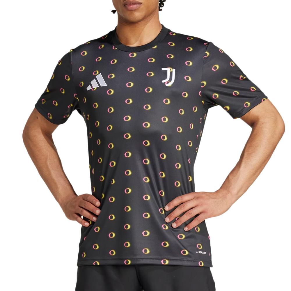 Juventus Maillot d'échauffement Noir Homme Adidas Preshi pas cher