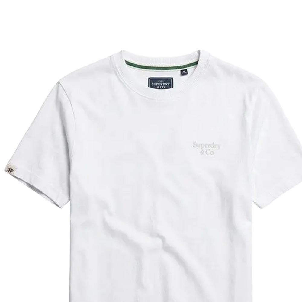 T-Shirt Blanc Homme Superdry Essential Serif vue 2