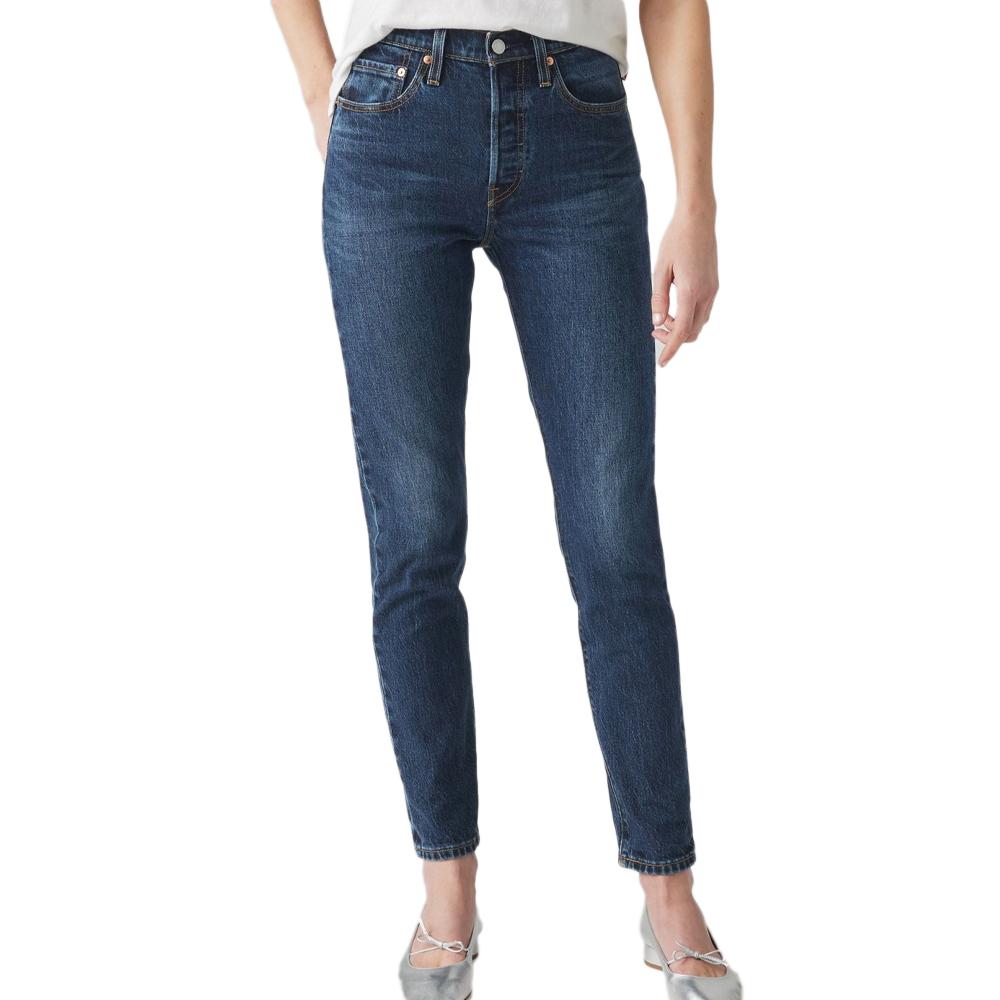Jeans 501 Bleu Foncé Femme Levi's 501 Indigo Worn pas cher