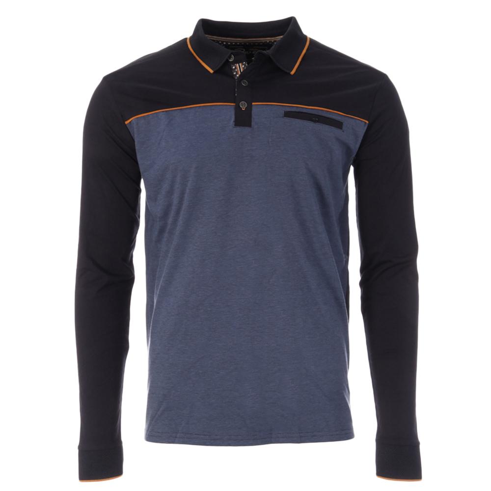 Polo Langarm Blau Herren RMS26 91234 günstig