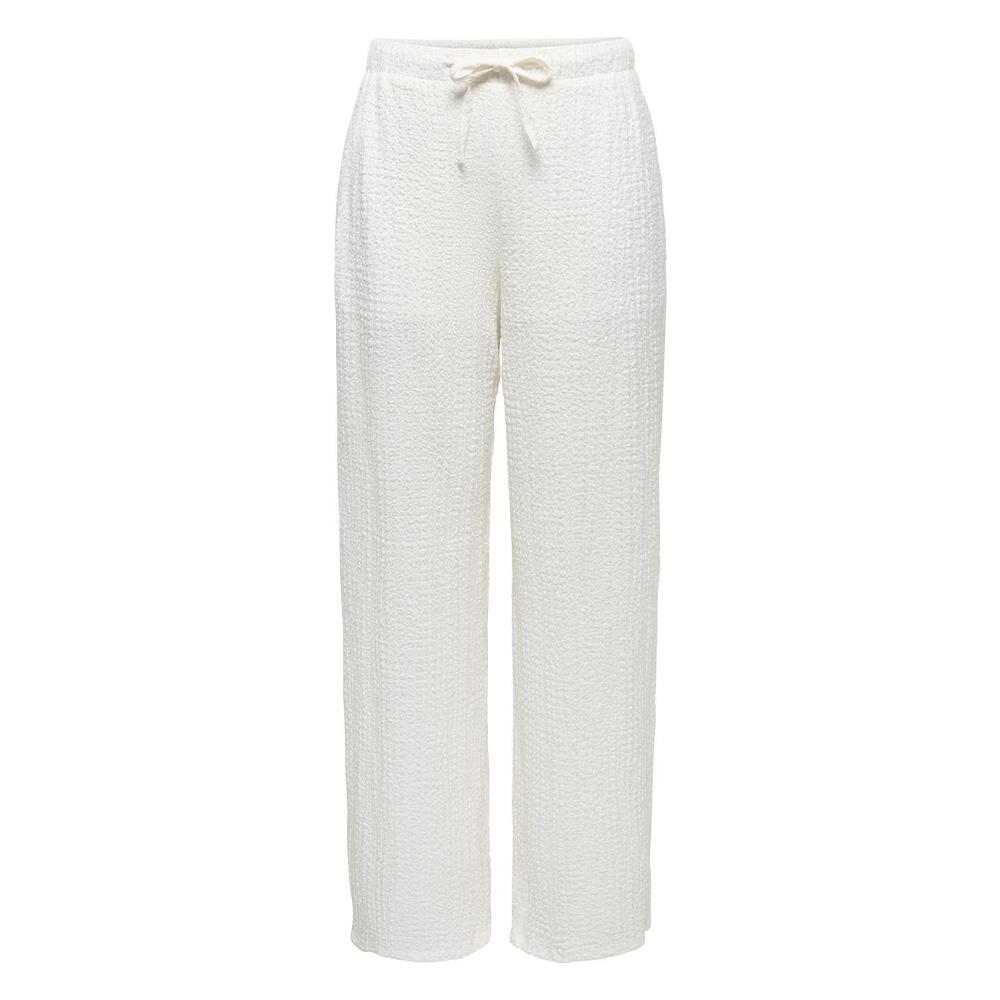 JDY Turbo Pantalones fluidos blancos para mujer barato