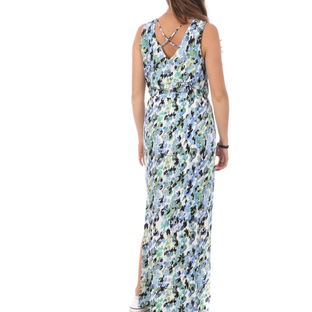 Langes Kleid Weiß/Blau Frau Vero Moda 10286770 Ansicht 2